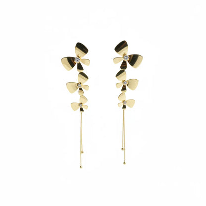 Golden Bloom Drop Earrings