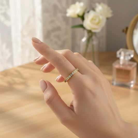 Classic Crystal Band Ring
