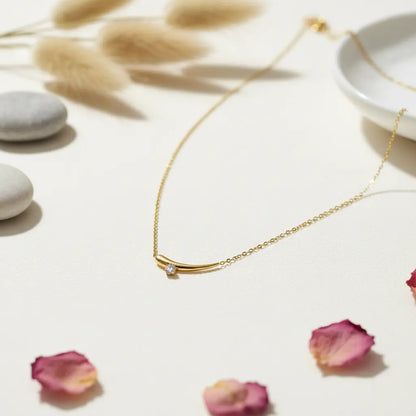 Luna Curve Pendant Necklace