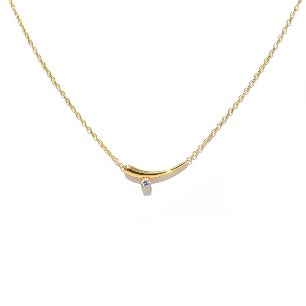 Luna Curve Pendant Necklace