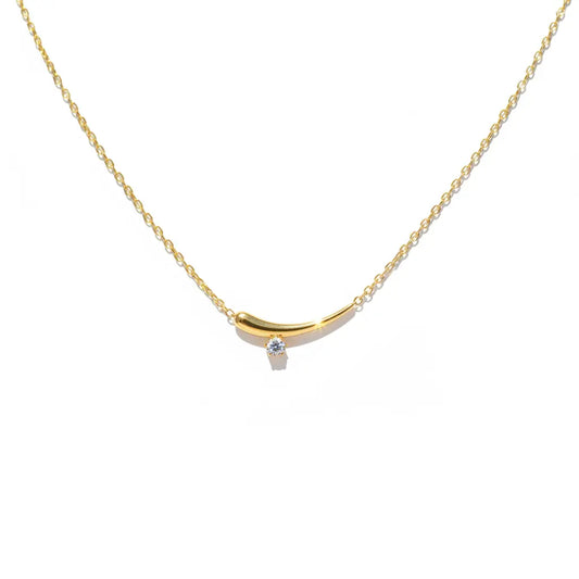 Luna Curve Pendant Necklace