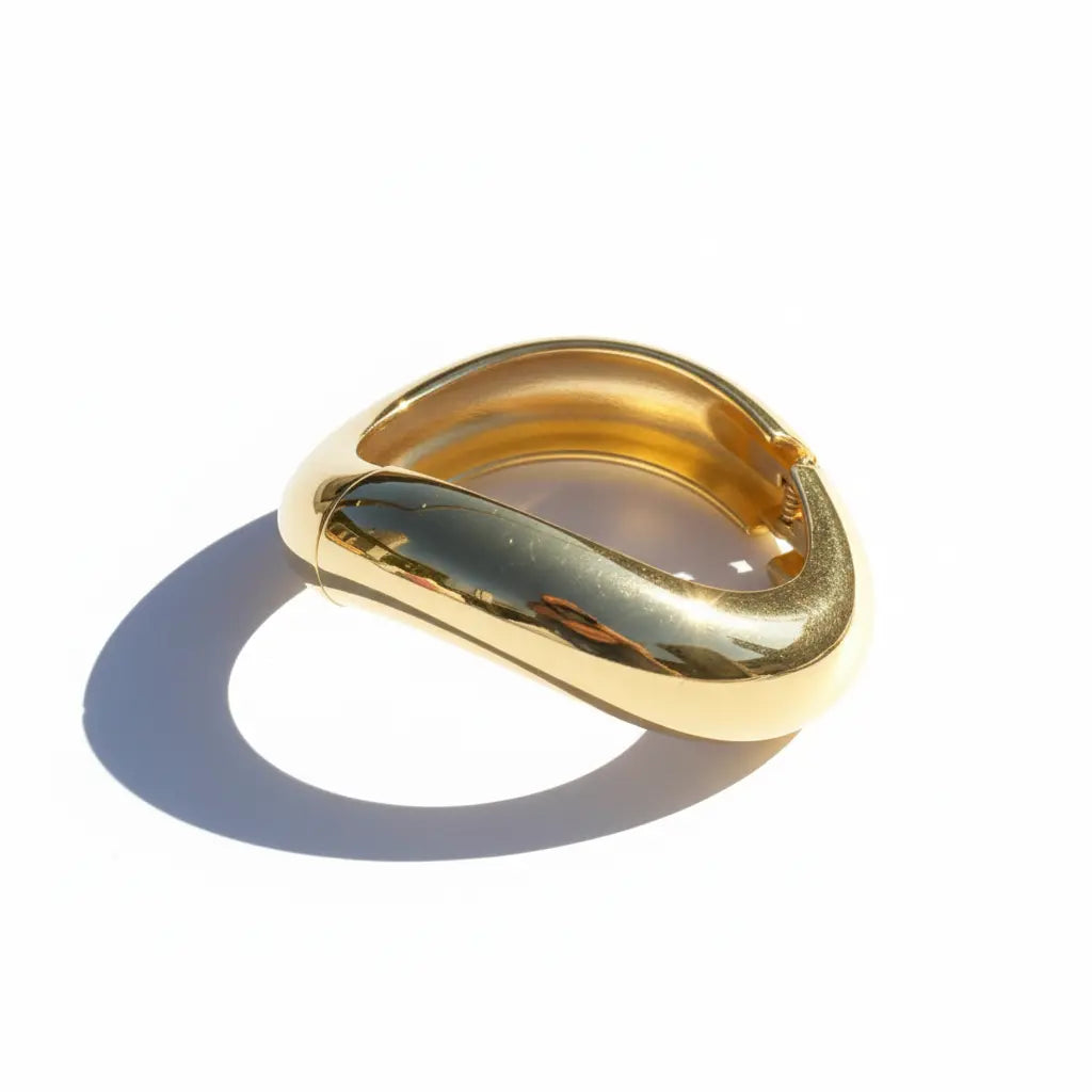 Gold Bold Dome Bangle