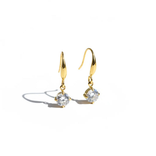 Solitaire Glow Drop Earrings