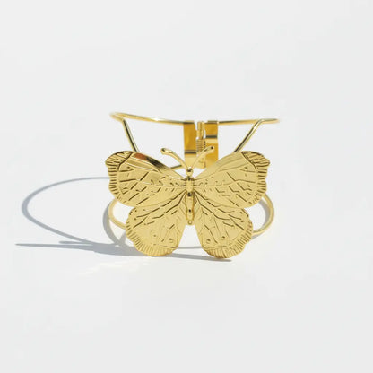 Gold Butterfly Statement Cuff