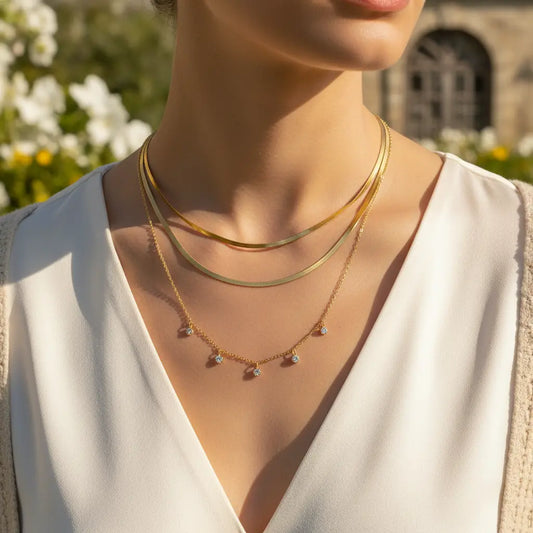 Triple Layer Crystal Necklace