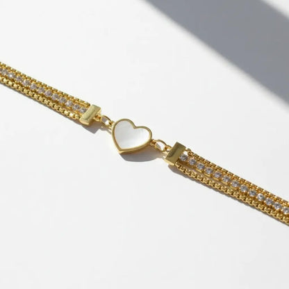 Triple Layer Heart Bracelet