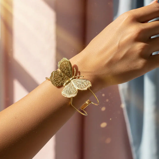 Gold Butterfly Statement Cuff