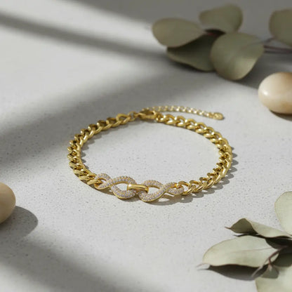 Infinity Sparkle Link Bracelet