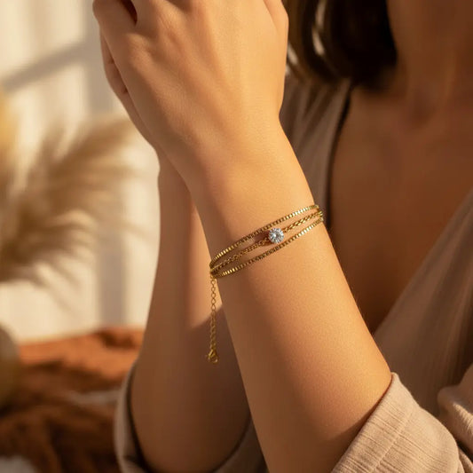 Dazzling Solitaire Bracelet