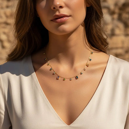 Multi Color Crystal Necklace