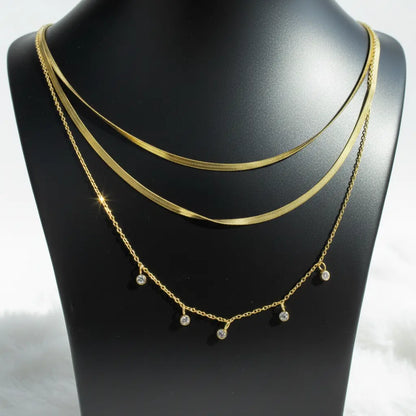 Triple Layer Crystal Necklace