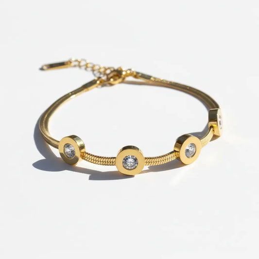 Luxe Solitaire Bezel Bracelet