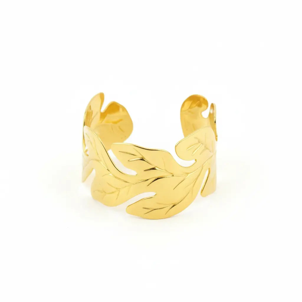Gold Foliage Statement Cuff