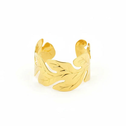 Gold Foliage Statement Cuff