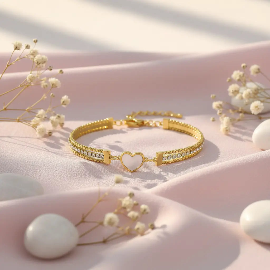 Triple Layer Heart Bracelet