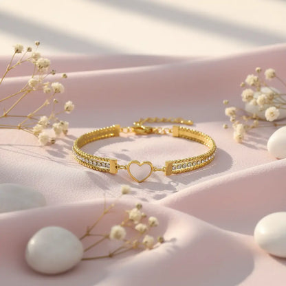 Triple Layer Heart Bracelet