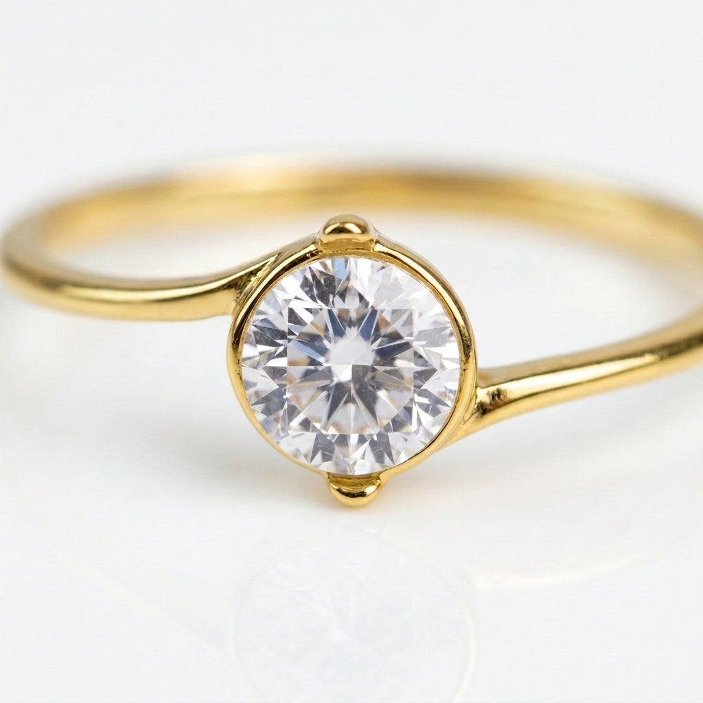 Classic Halo Solitaire Ring