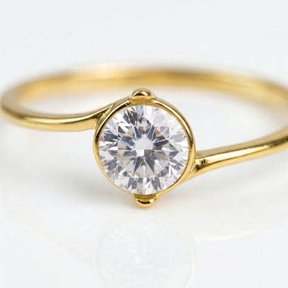Classic Halo Solitaire Ring