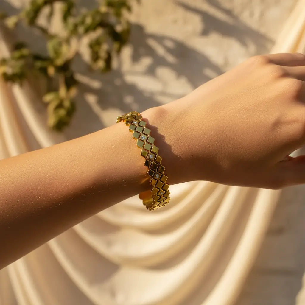 ZigZag Spark Bangle