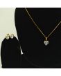 Faceted Heart Pendant Set 