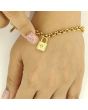 Gold Padlock Bracelet