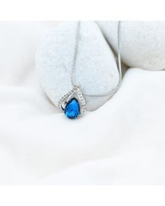 Sapphire Teardrop Necklace