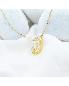 Dazzling Initial 'J' Necklace