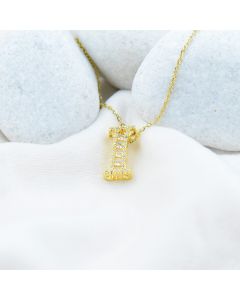 Dazzling Initial 'I' Necklace