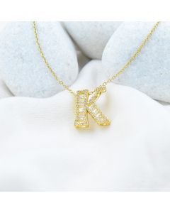 Dazzling Initial 'K' Necklace