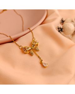 Sparkling Bow Necklace