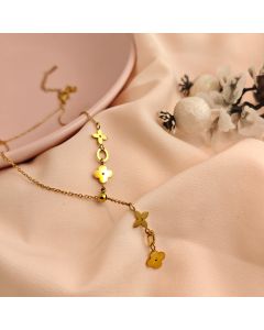 Adjustable Floral Drop Necklace