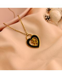 Om Heart Necklace