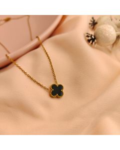 Midnight Clover Necklace