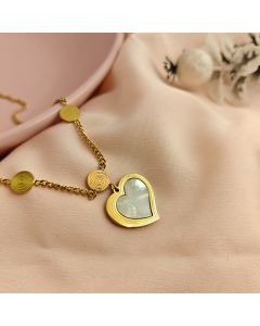 Charming Heart Coin Necklace