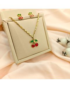 Cherry Charm Pendant Set