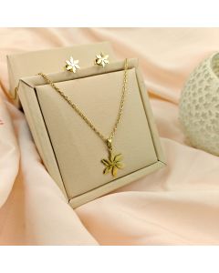 Minimalist Flower Pendant Set