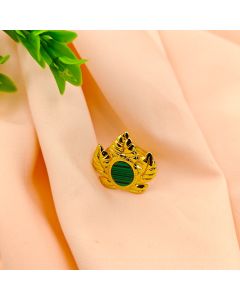 Malachite Accent Blossom Ring