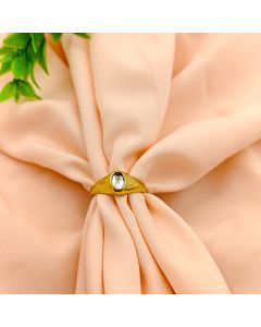 Minimalist Gold Solitaire Ring