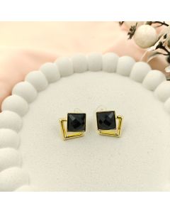 Bold Geometric Gold Studs
