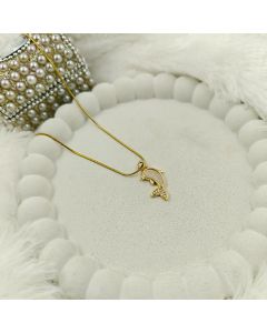 Opalescent Dolphin Charm Necklace