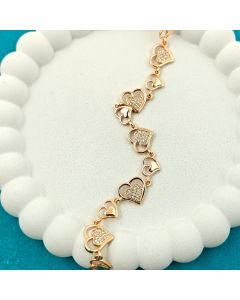 Radiant Elegance Heart Bracelet