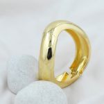 Gold Bold Dome Bangle  – Anti Tarnish Gold Plated