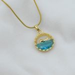Serene Ocean Wave Pendant – Anti Tarnish Gold Plated