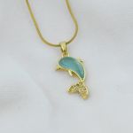 Ocean Dream Dolphin Necklace – Anti Tarnish Gold Plated