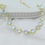 Heart Gemstone Link Bracelet