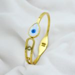 Teardrop Evil Eye Cuff