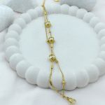Beaded Barrel Bracelet – Anti Tarnish Gold Plated