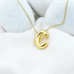 Bold C Initial Pendant – Anti Tarnish Gold Plated