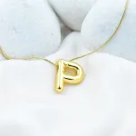 Bold P Initial Pendant – Anti Tarnish Gold Plated
