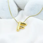 Bold “F” Initial Pendant – Anti Tarnish Gold Plated